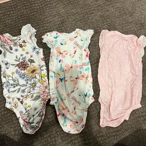 Lot of 3 LouLou Lollipop Short Sleeve Onesies
